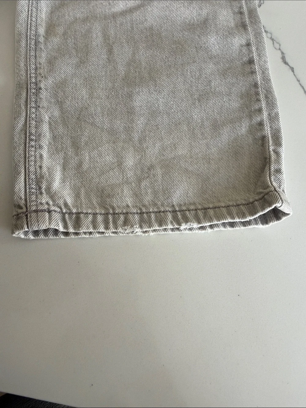 Zara Girls Wide-Leg Jeans in Light Grey size 7